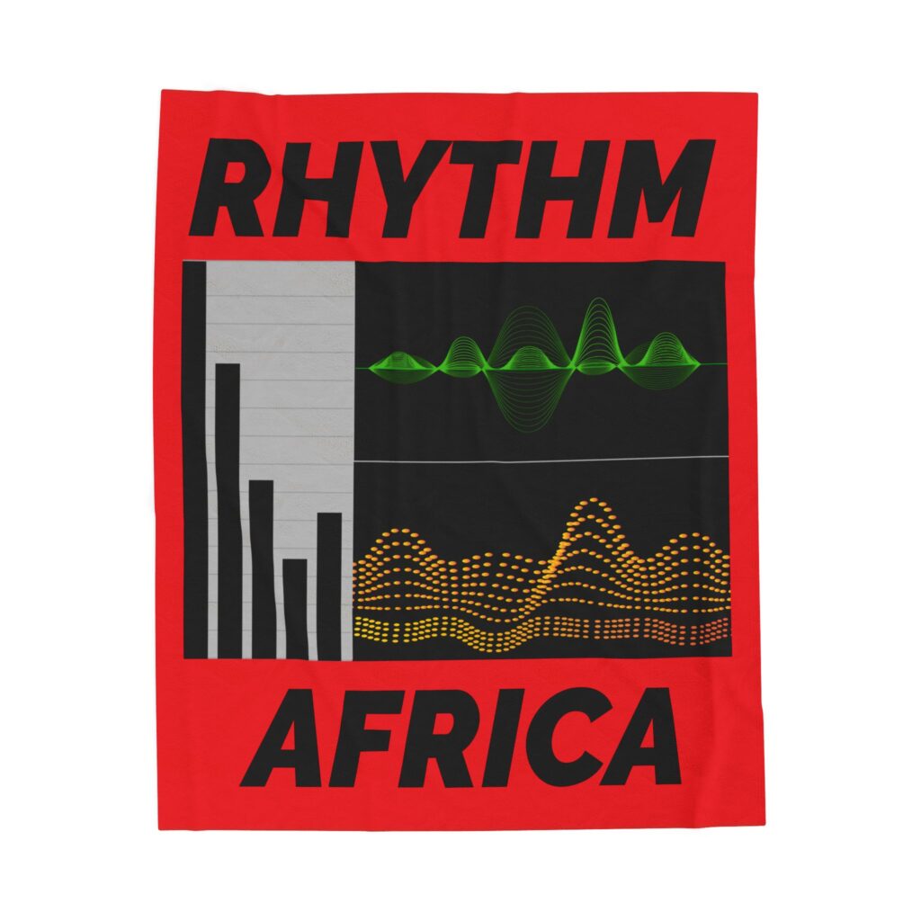 velveteen plush blanket — rhythm africa graphic throw blanket