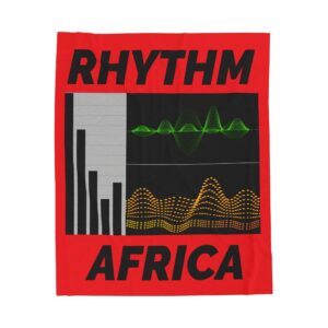 velveteen plush blanket — rhythm africa graphic throw blanket