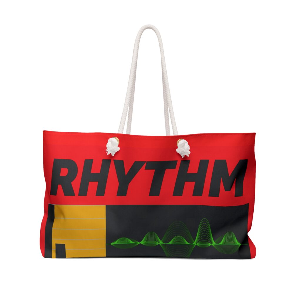 rhythm jamaica weekender bag — reggae vibe travel tote