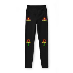 Home ankh & lotus women’s luxe leggings — egyptian symbol yoga leggings