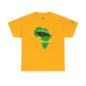 cohered in harmony t shirt — pan african unity tee