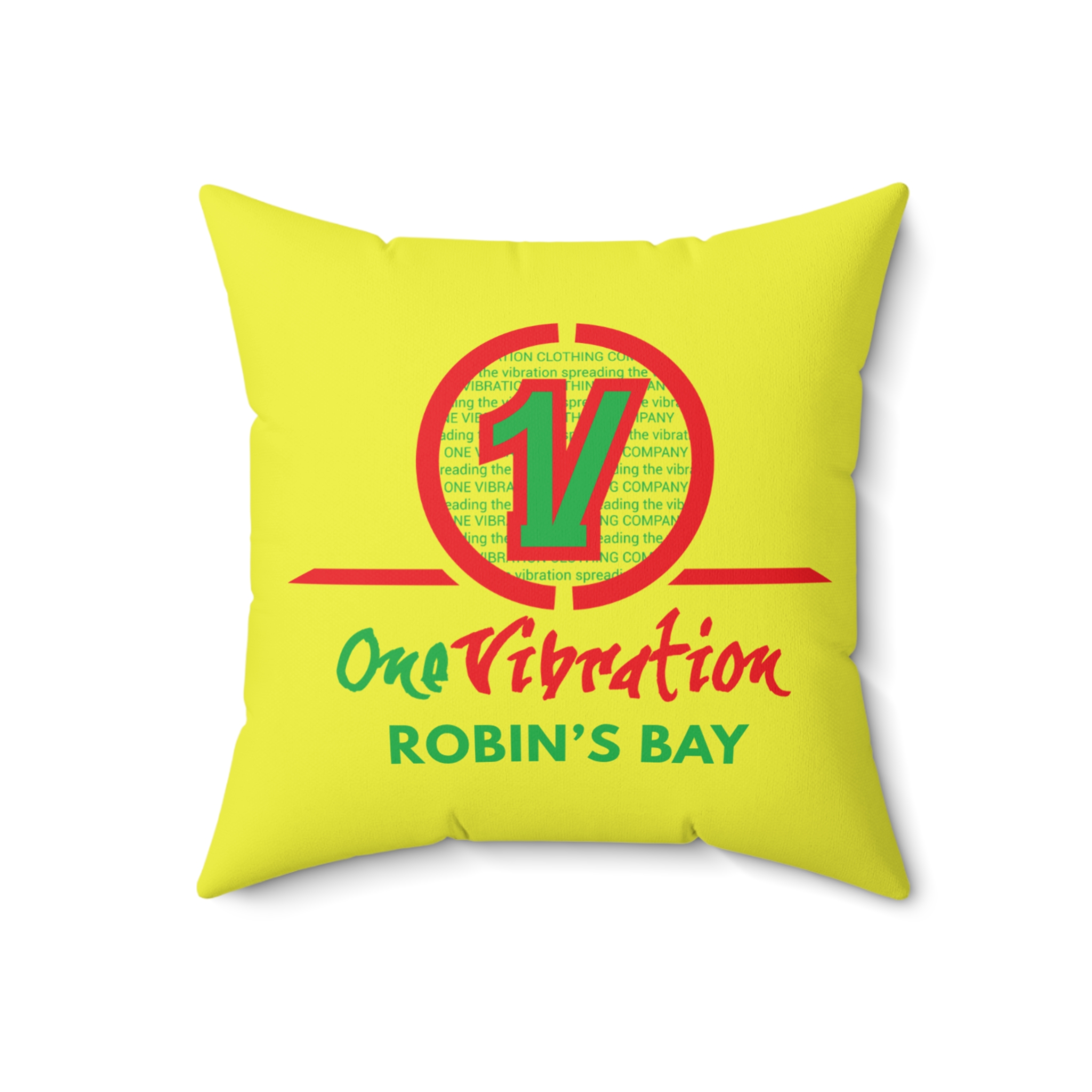 one vibration robin’s bay decorative pillow — reggae inspired logo throw pillow one vibration robin’s bay decorative pillow — reggae inspired logo throw pillow
