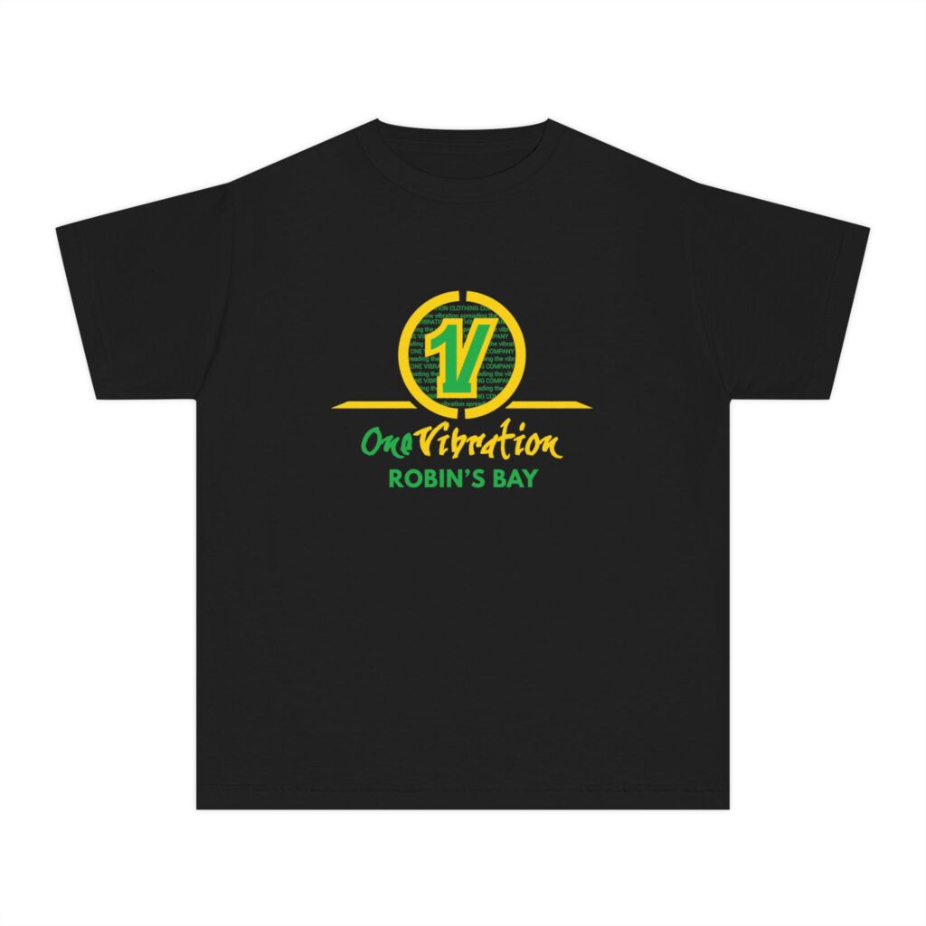 youth tee — one vibration robin's bay logo shirt