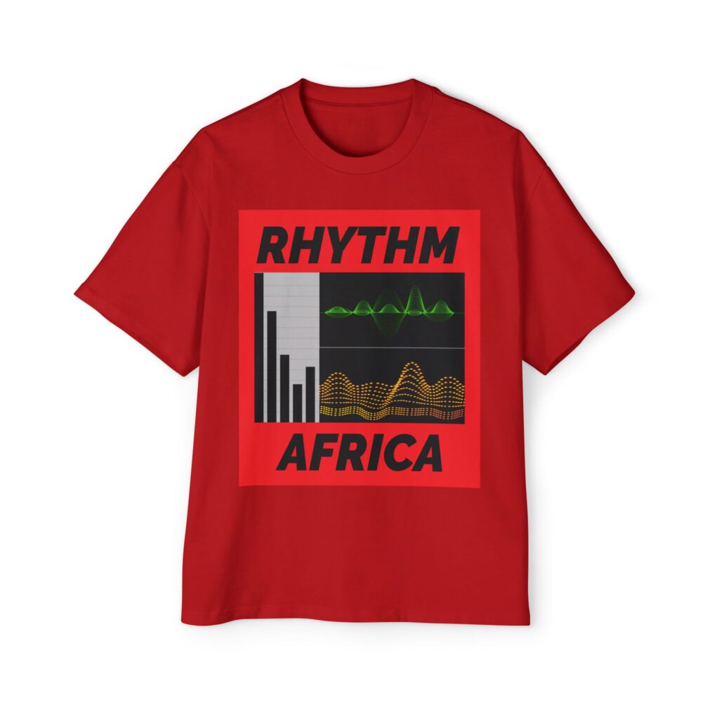 rhythm africa tee — graphic music wave oversized t shirt