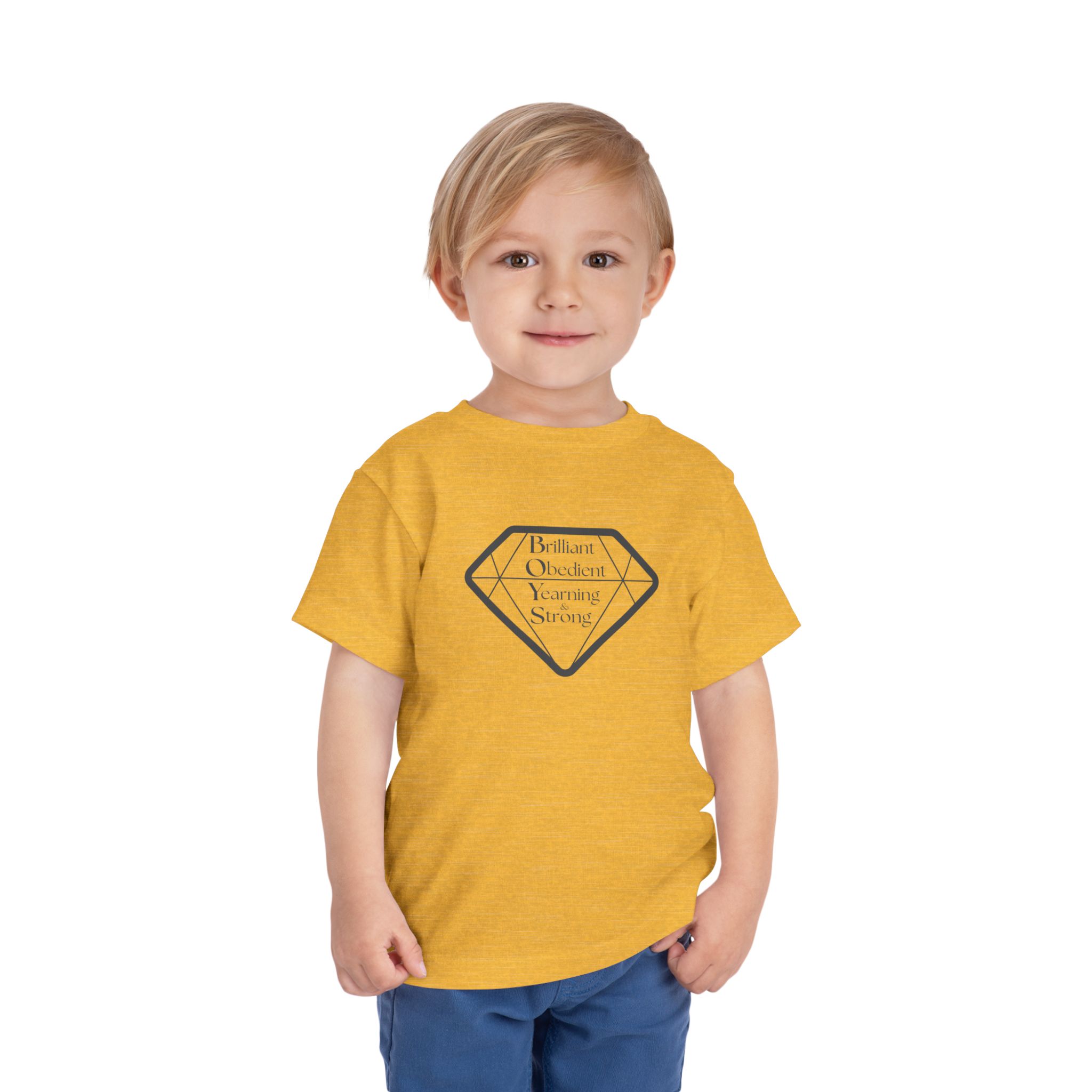 toddler tee — 'brilliant obedient yearning strong' diamond graphic toddler tee — 'brilliant obedient yearning strong' diamond graphic