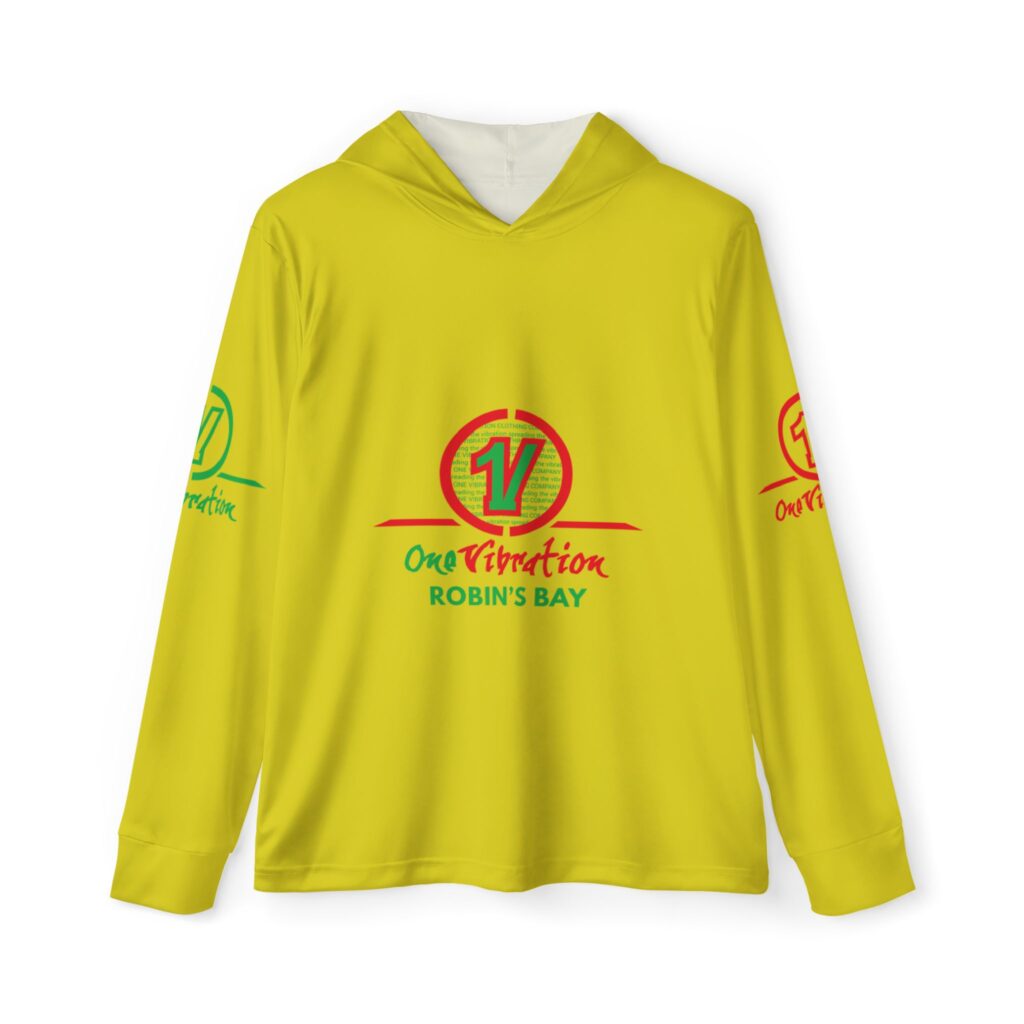 men's logo sports hoodie — one vibration robin's bay yellow warmup top