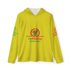 men's logo sports hoodie — one vibration robin's bay yellow warmup top