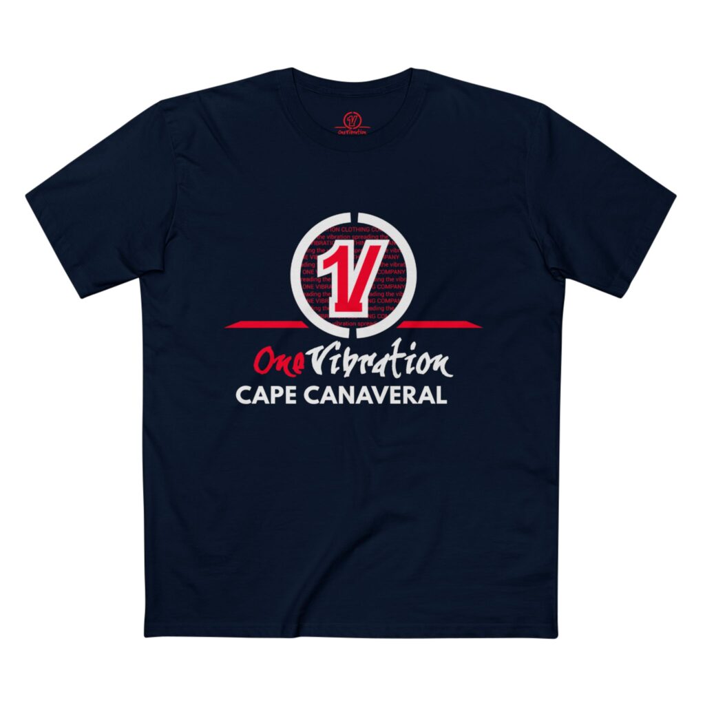 one vibration cape canaveral tee – graphic logo navy t‑shirt