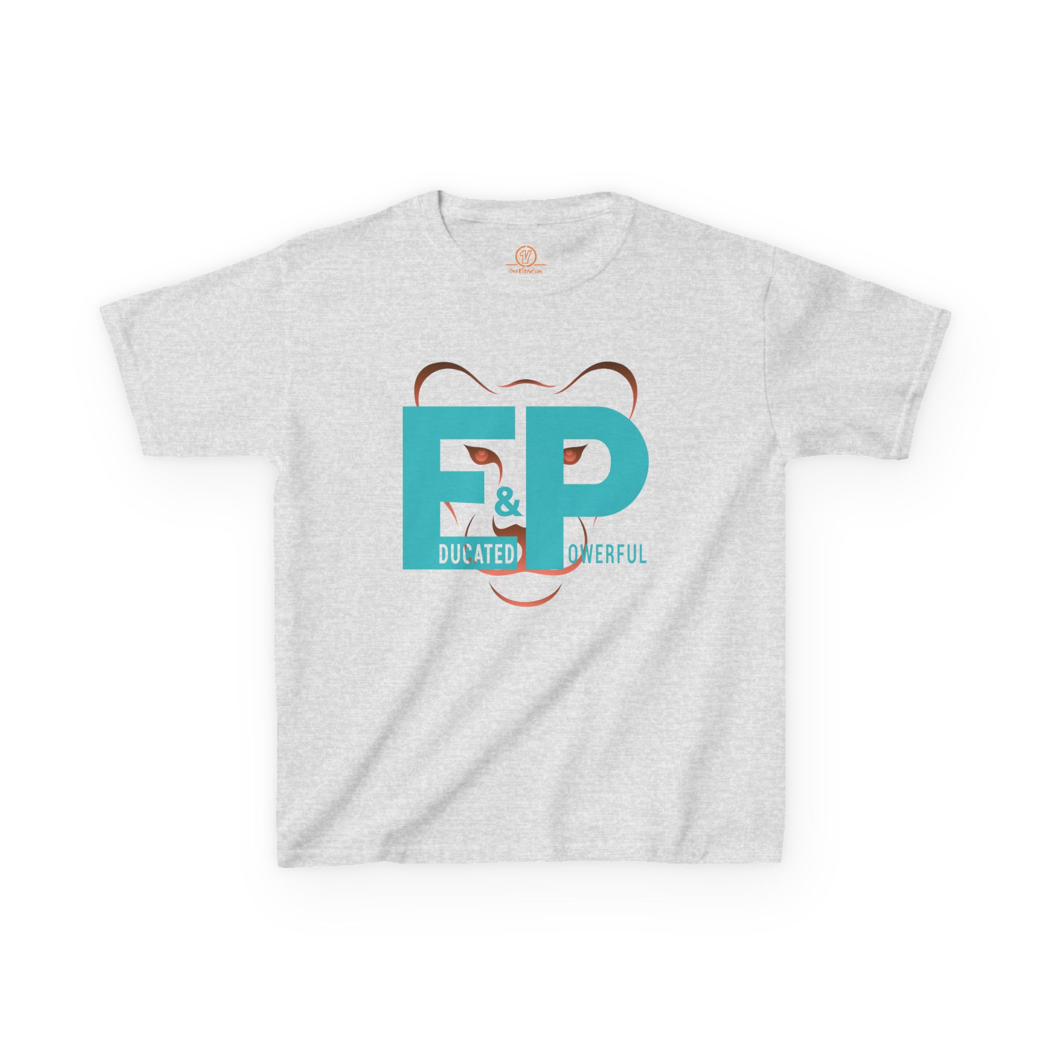 girls tee — "educated & powerful" bold graphic youth t shirt girls tee — "educated & powerful" bold graphic youth t shirt
