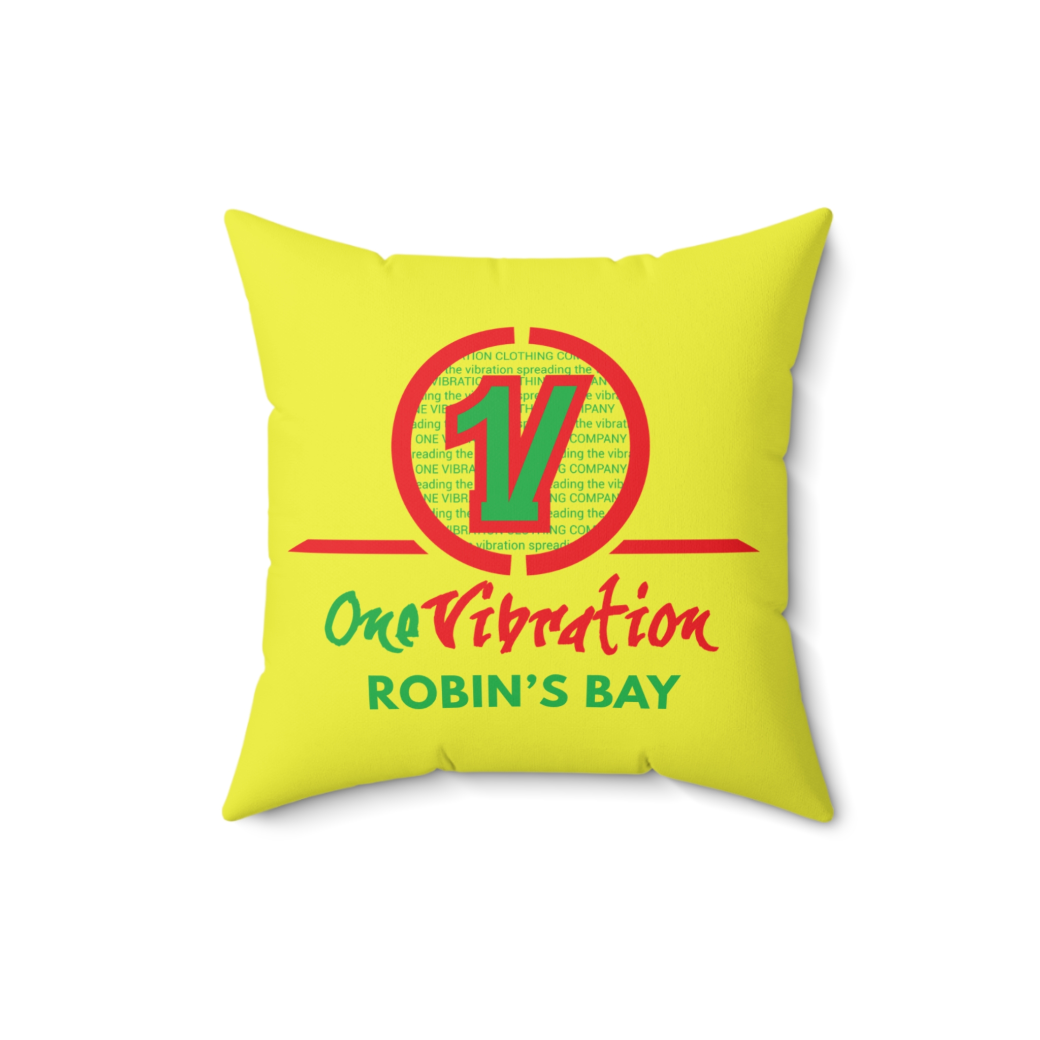 one vibration robin’s bay decorative pillow — reggae inspired logo throw pillow one vibration robin’s bay decorative pillow — reggae inspired logo throw pillow