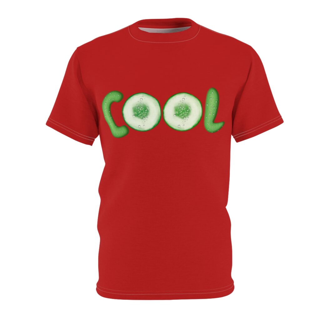 cool cucumber tee — funny 'cool' vegetable graphic t shirt