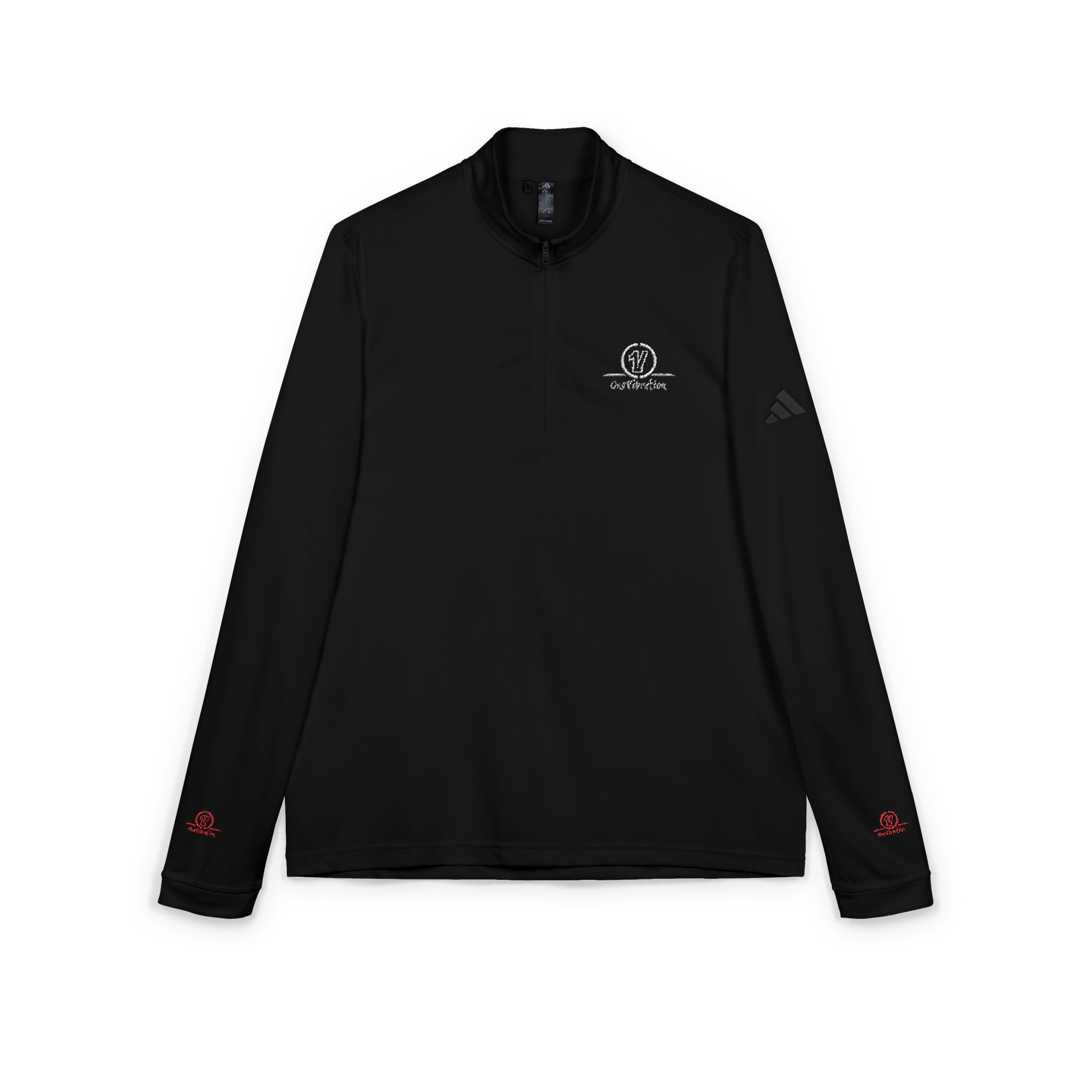 embroidered grey quarter zip pullover — performance adidas® golf top embroidered grey quarter zip pullover — performance adidas® golf top