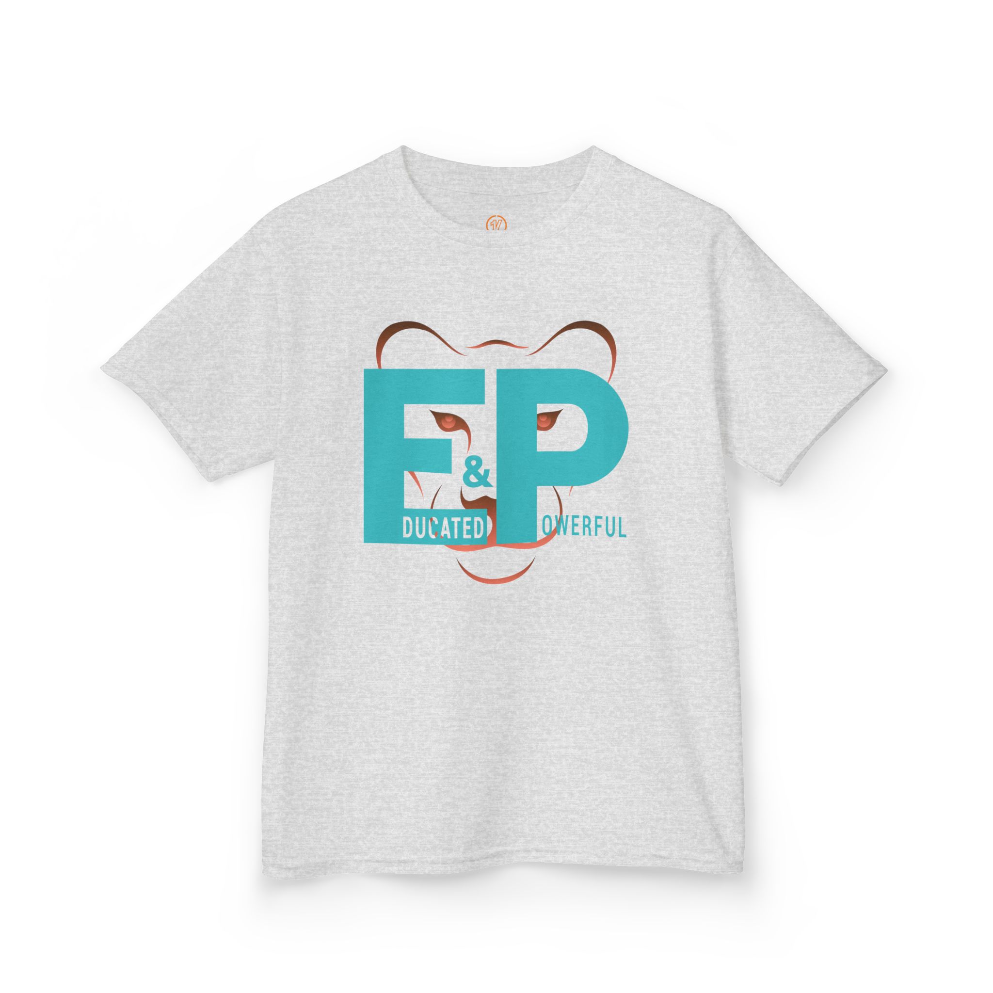 girls tee — "educated & powerful" bold graphic youth t shirt girls tee — "educated & powerful" bold graphic youth t shirt