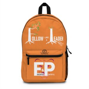 follow like a leader backpack — educated & powerful inspirational school bag