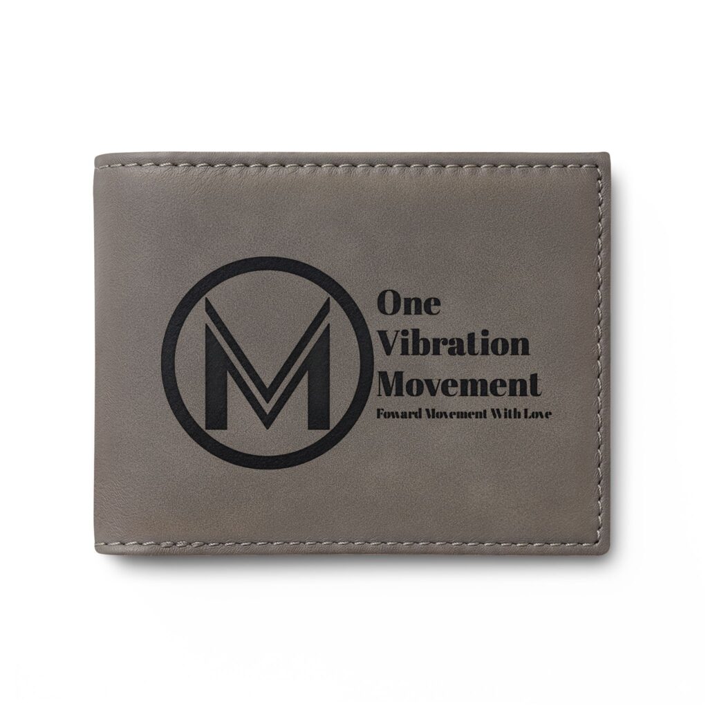 bi fold wallet — minimalist 'one vibration movement' leather card holder