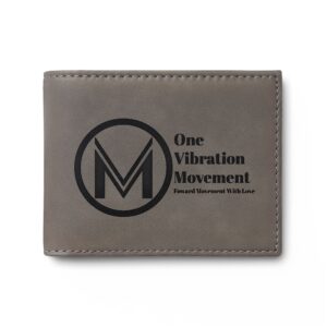 bi fold wallet — minimalist 'one vibration movement' leather card holder