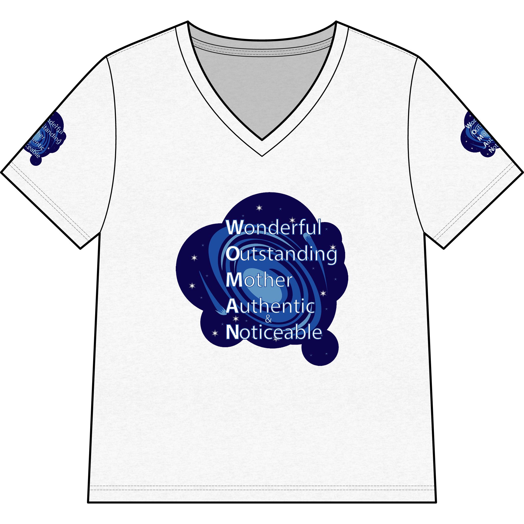 mother acrostic v neck tee — "wonderful outstanding mother authentic noticeable" mother acrostic v neck tee — "wonderful outstanding mother authentic noticeable"