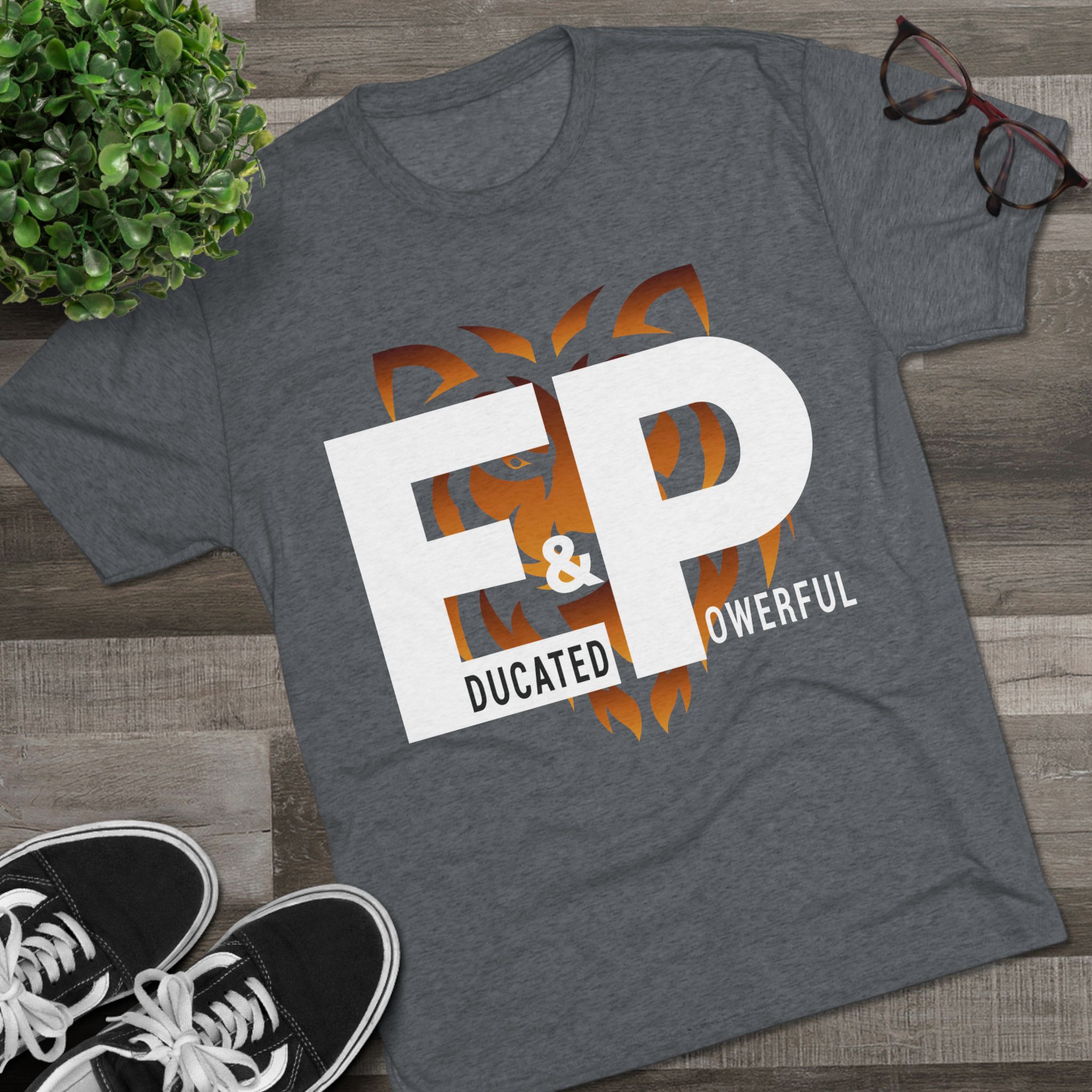 educated & powerful (e&p) tiger graphic tee educated & powerful (e&p) tiger graphic tee