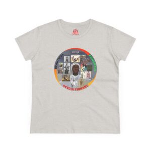 Home revolutionary icons collage women's tee — our veneration graphic