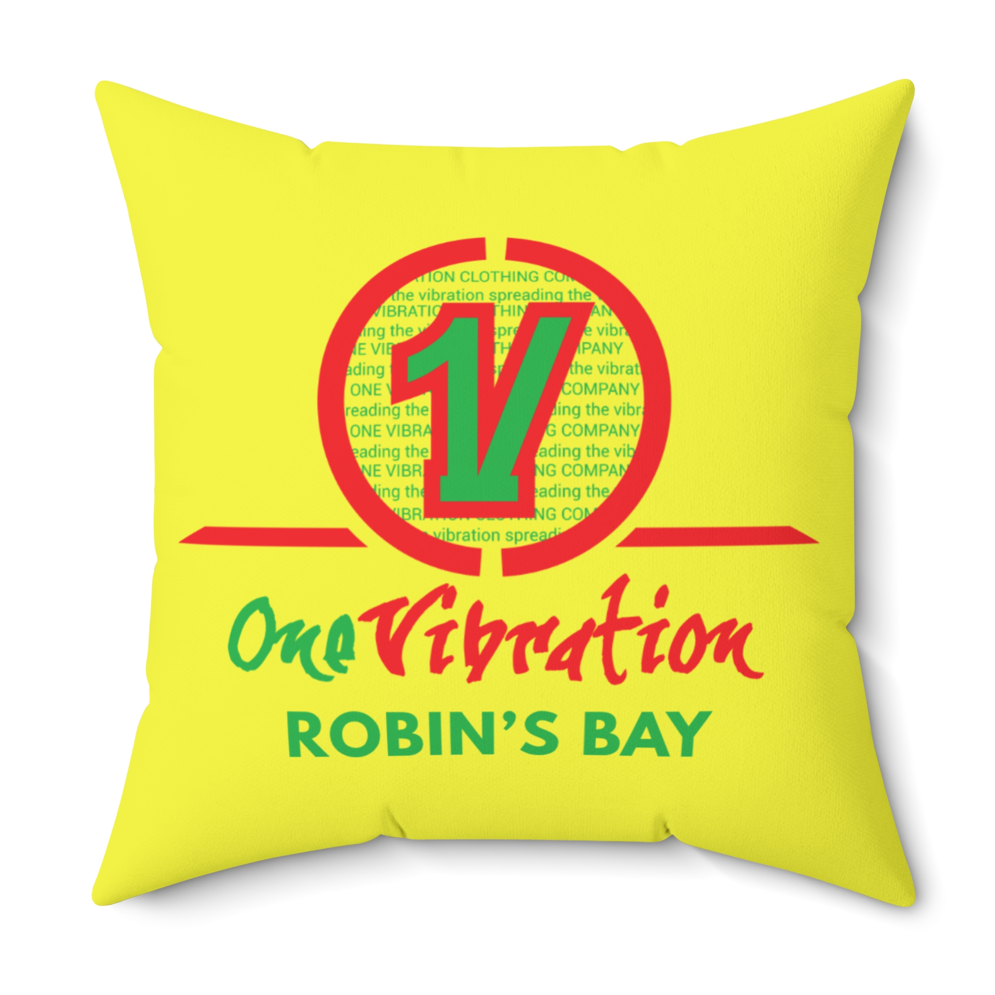 one vibration robin’s bay decorative pillow — reggae inspired logo throw pillow one vibration robin’s bay decorative pillow — reggae inspired logo throw pillow