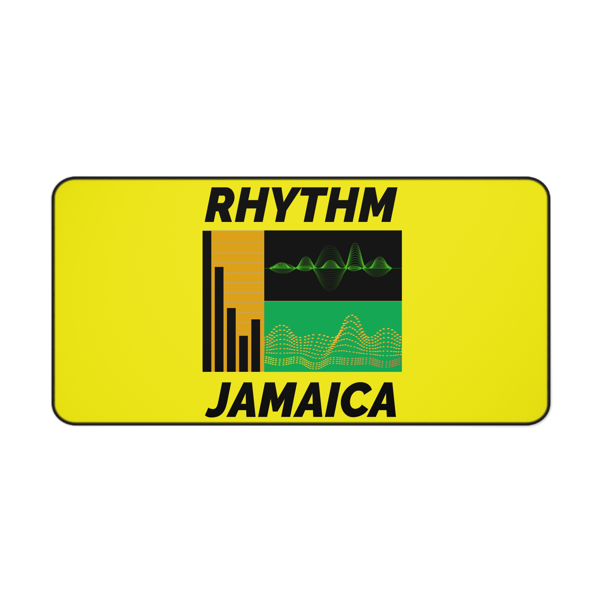 rhythm jamaica desk mat — reggae music equalizer / office mouse pad rhythm jamaica desk mat — reggae music equalizer / office mouse pad