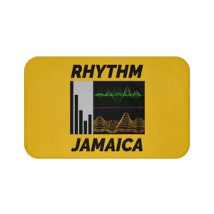 rhythm jamaica bath mat – reggae soundwave bathroom rug