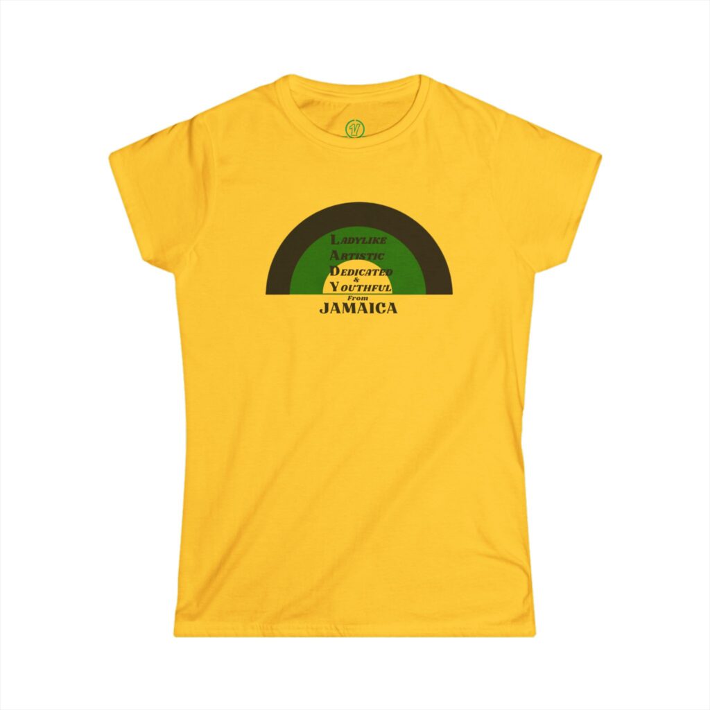 jamaica reggae rainbow women's tee — onevibration logo
