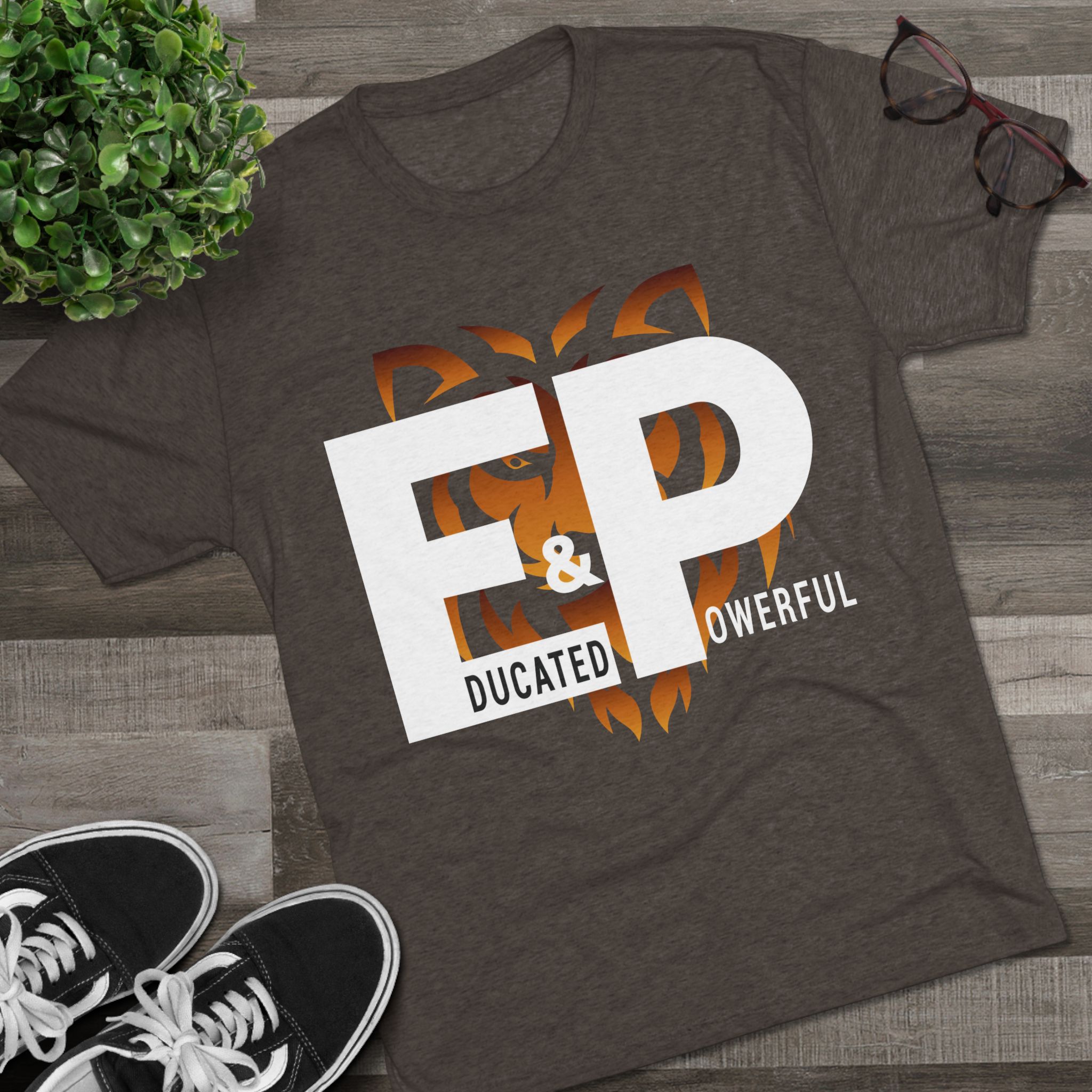 educated & powerful (e&p) tiger graphic tee educated & powerful (e&p) tiger graphic tee