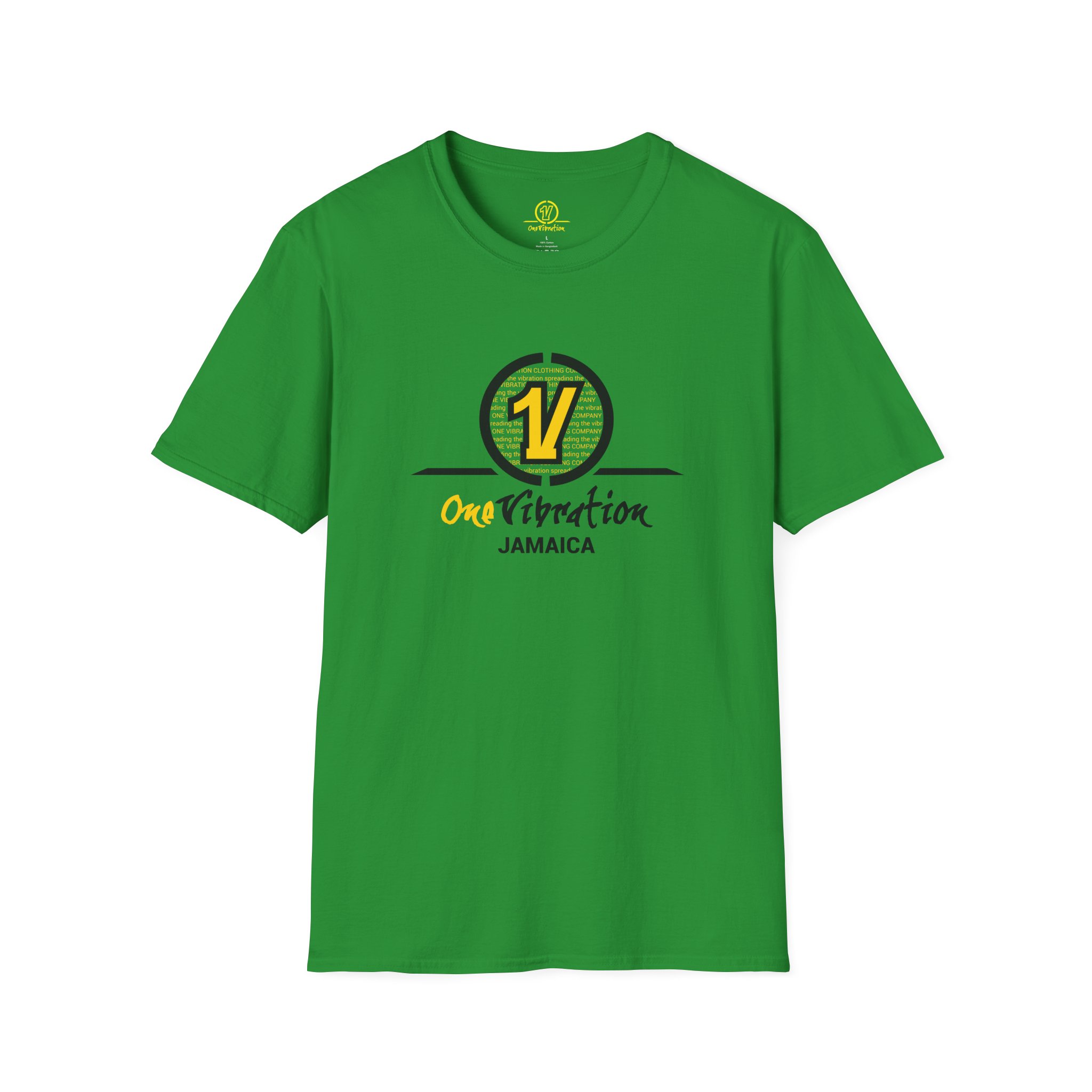 one vibration jamaica logo t shirt — reggae vibes green tee one vibration jamaica logo t shirt — reggae vibes green tee
