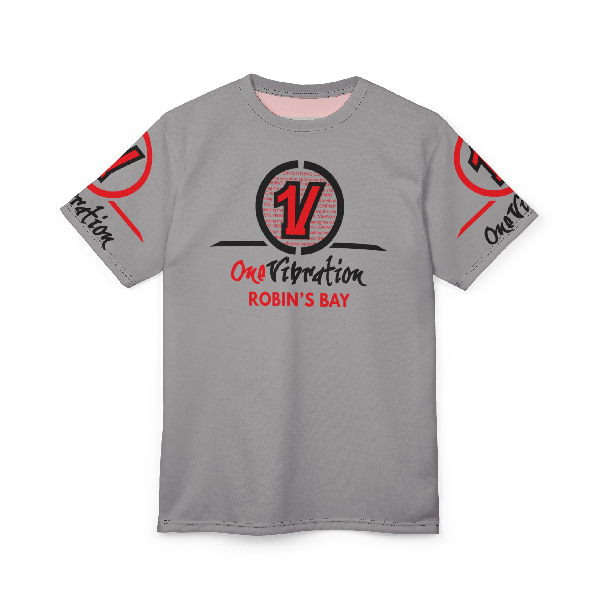 one vibration robin's bay tee — logo graphic all over print shirt one vibration robin's bay tee — logo graphic all over print shirt