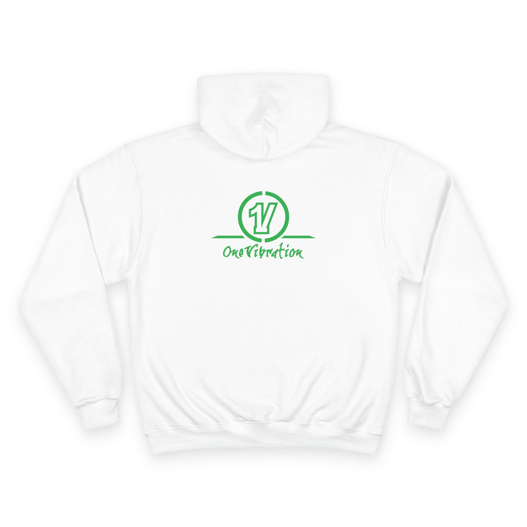champion hoodie — "one vibration guyana" logo pullover champion hoodie — "one vibration guyana" logo pullover