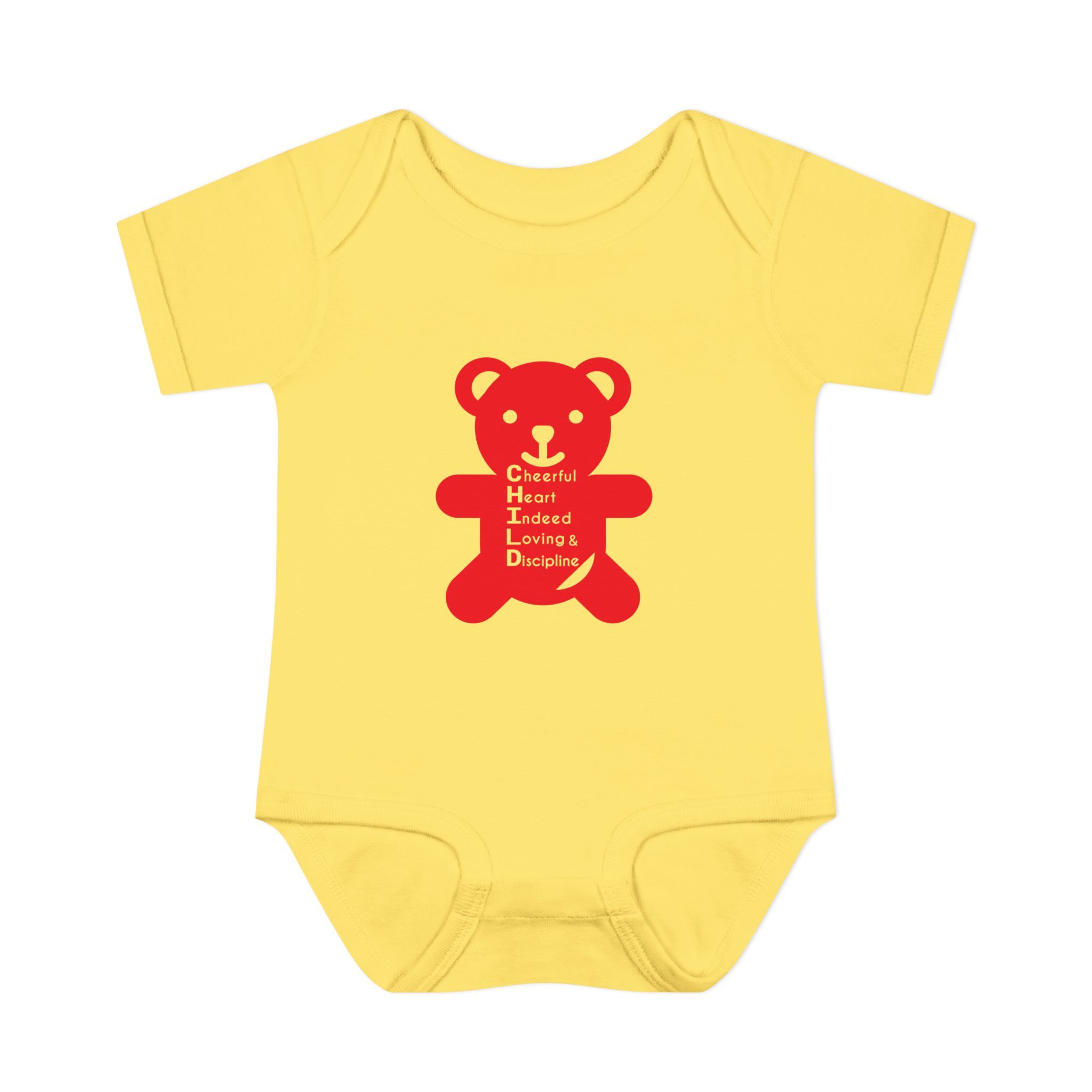 baby bodysuit — red teddy 'child graphic' infant onesie baby bodysuit — red teddy 'child graphic' infant onesie