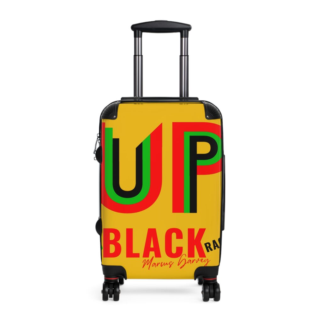 suitcase 'black up' bold pan african carry on luggage