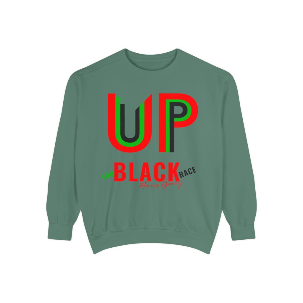 up black sweatshirt — empowerment graphic crewneck