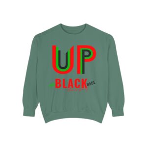 up black sweatshirt — empowerment graphic crewneck