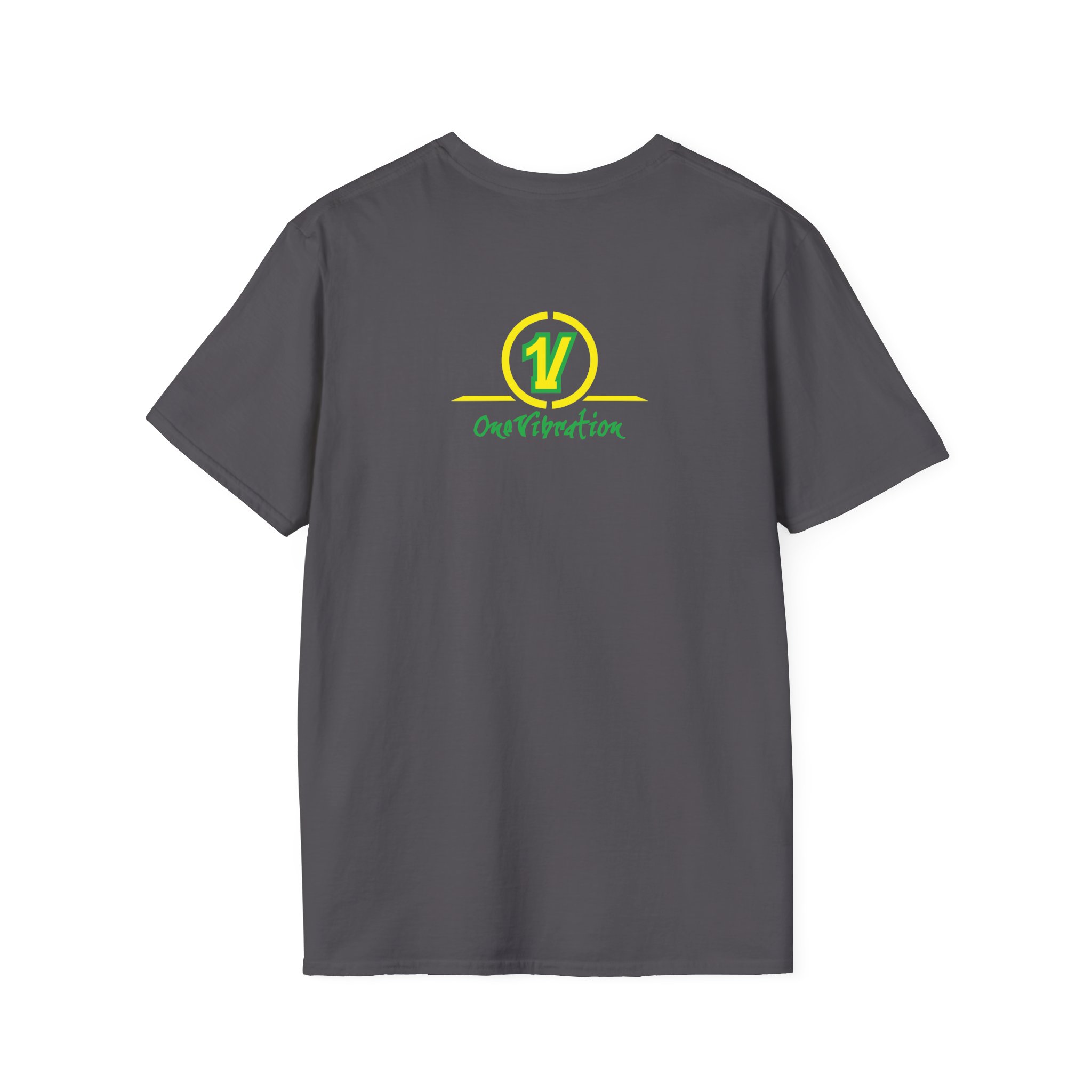 t shirt — one vibration jamaica logo tee (reggae/rasta colors) t shirt — one vibration jamaica logo tee (reggae/rasta colors)