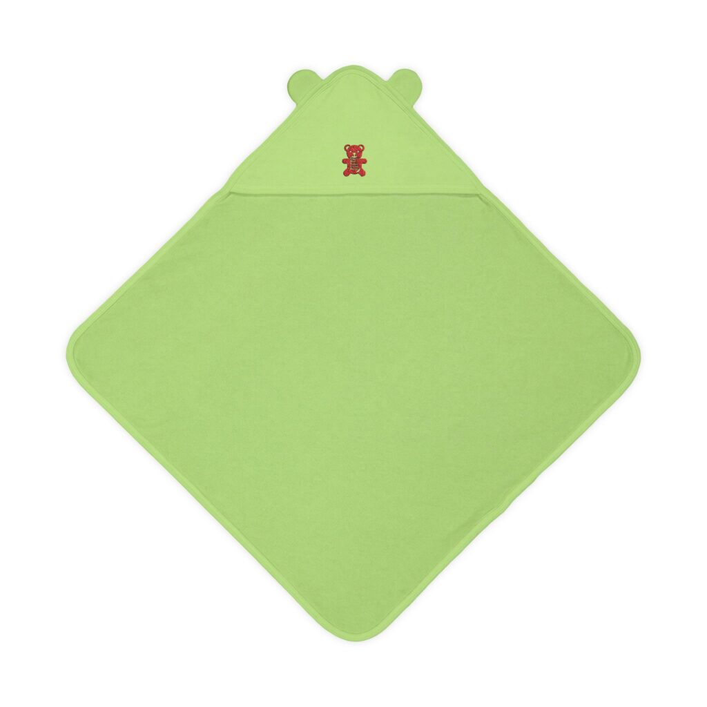 embroidered bear ear hooded baby towel — terry cotton hooded wrap