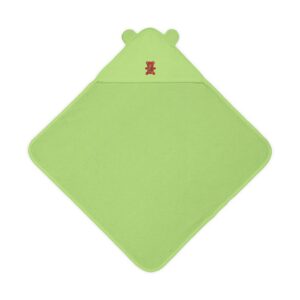 embroidered bear ear hooded baby towel — terry cotton hooded wrap