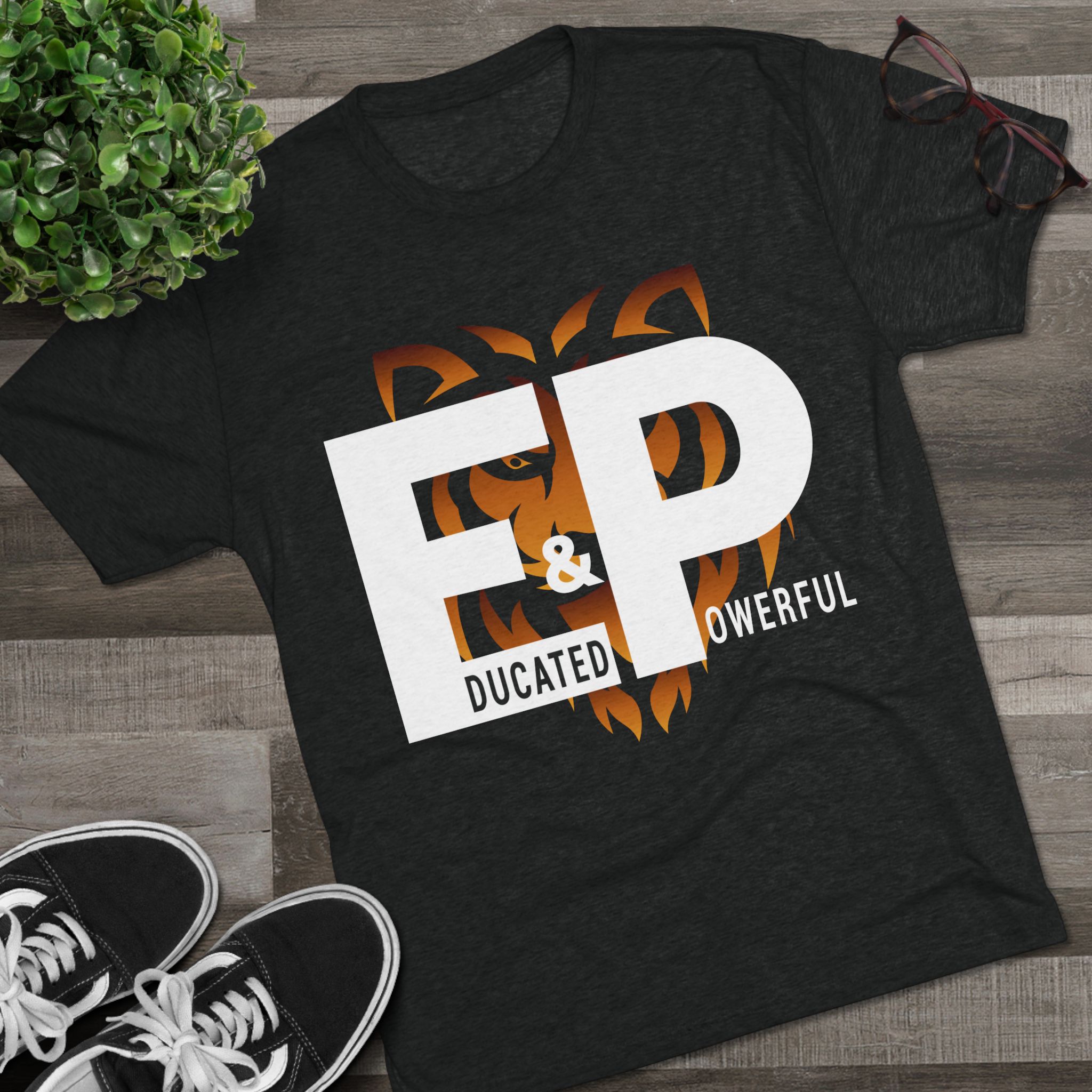 educated & powerful (e&p) tiger graphic tee educated & powerful (e&p) tiger graphic tee