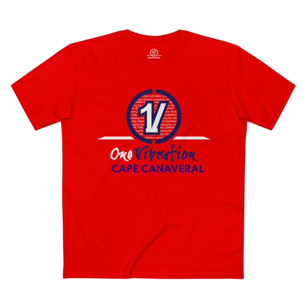 cape canaveral vibration tee — 'one vibration' logo t shirt