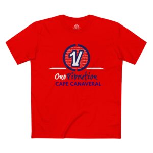 cape canaveral vibration tee — 'one vibration' logo t shirt