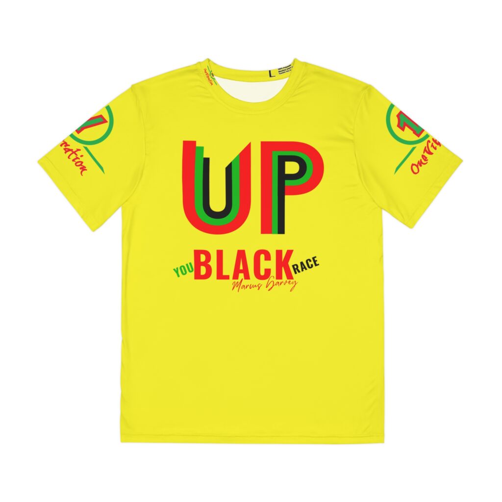 up black pride graphic tee — pan african colors men’s polyester shirt
