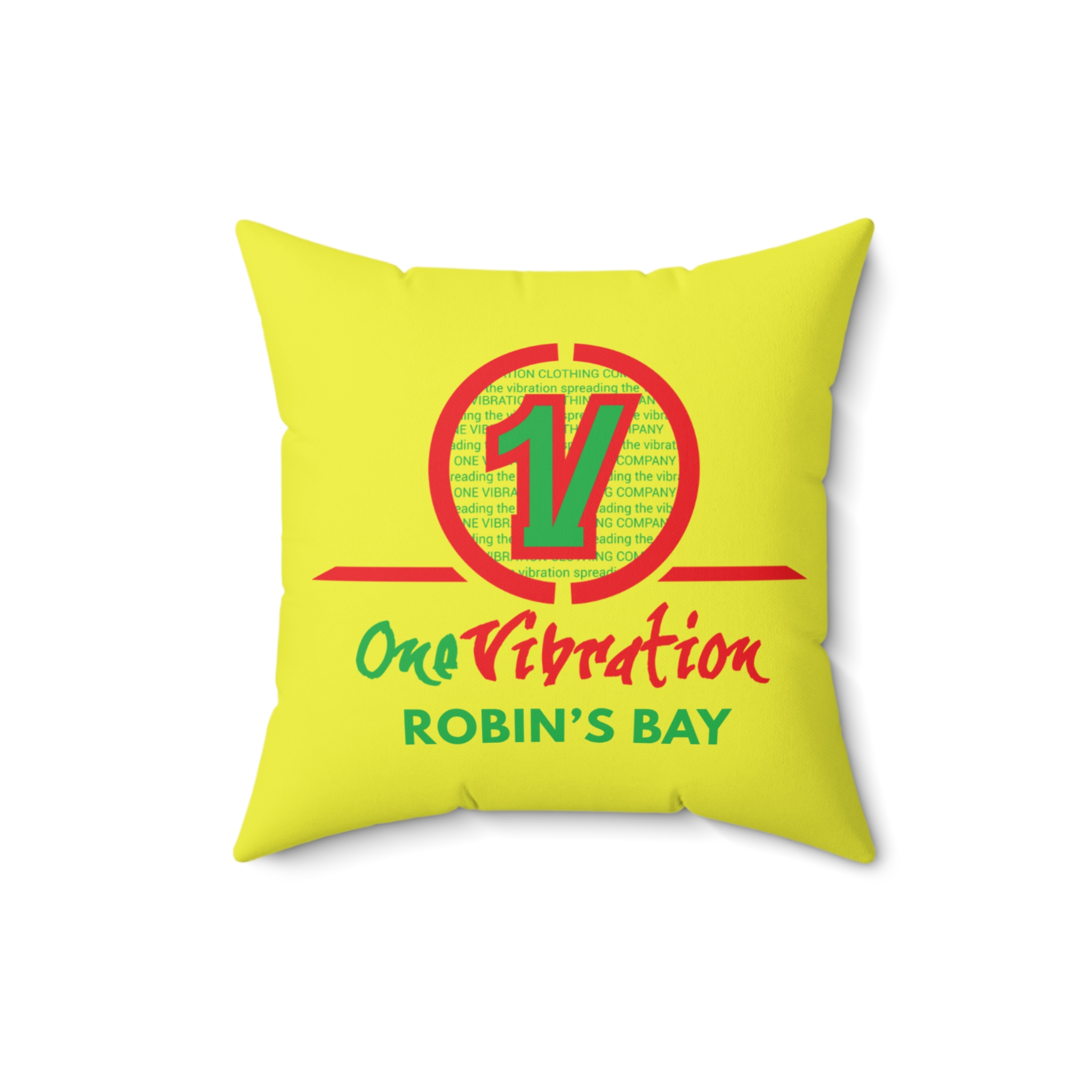 one vibration robin’s bay decorative pillow — reggae inspired logo throw pillow one vibration robin’s bay decorative pillow — reggae inspired logo throw pillow