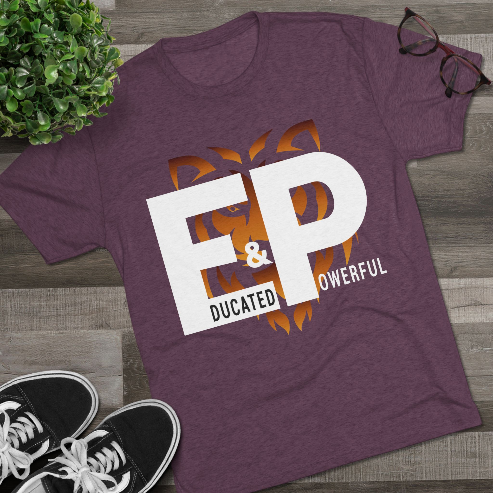 educated & powerful (e&p) tiger graphic tee educated & powerful (e&p) tiger graphic tee