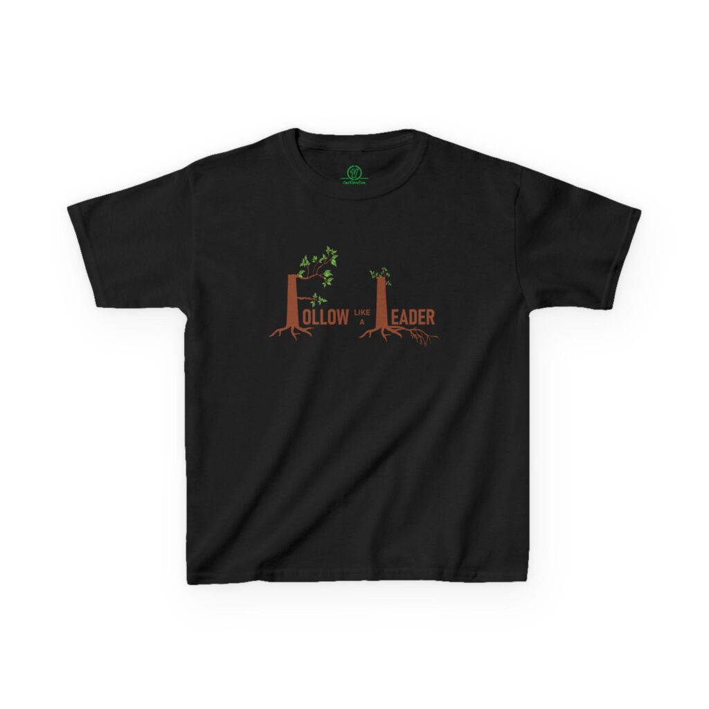 follow like a leader kids shirt