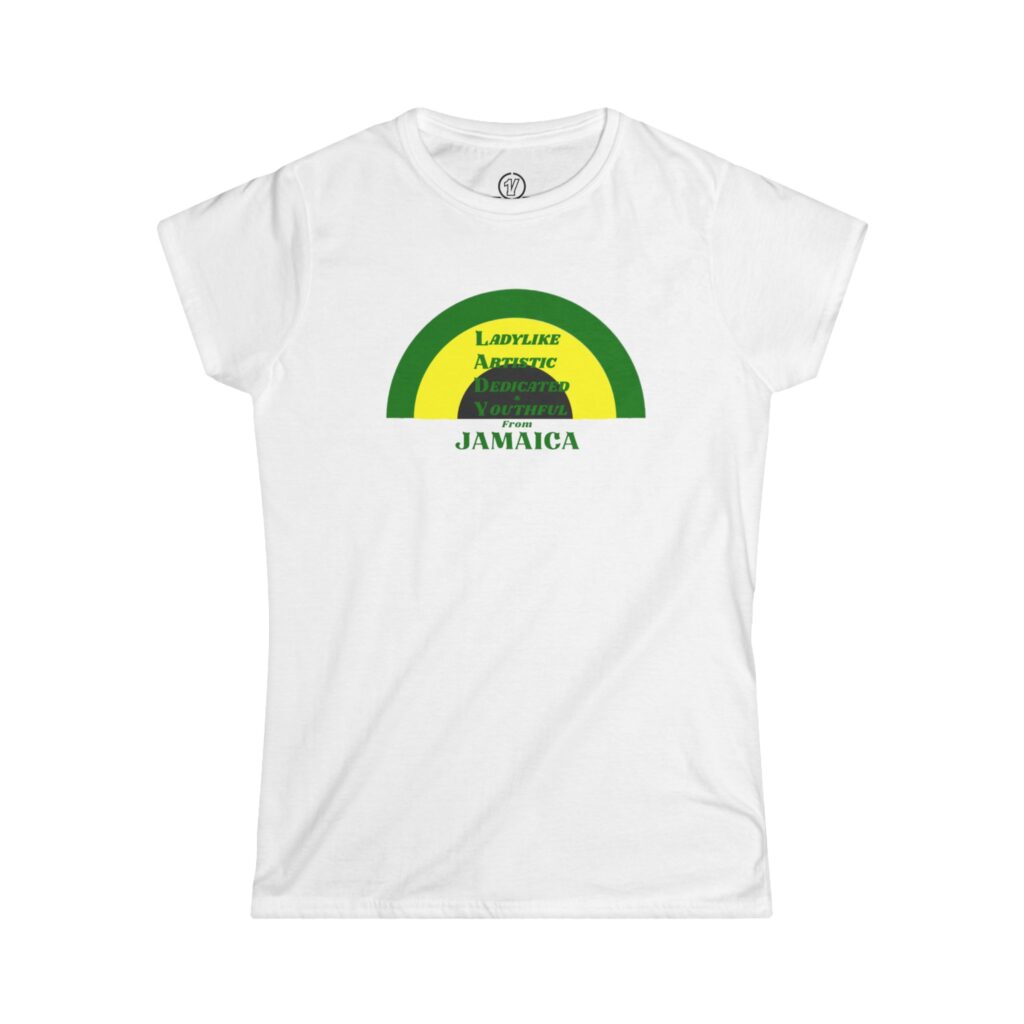 jamaica rainbow graphic tee — "ladylike " women's shirt