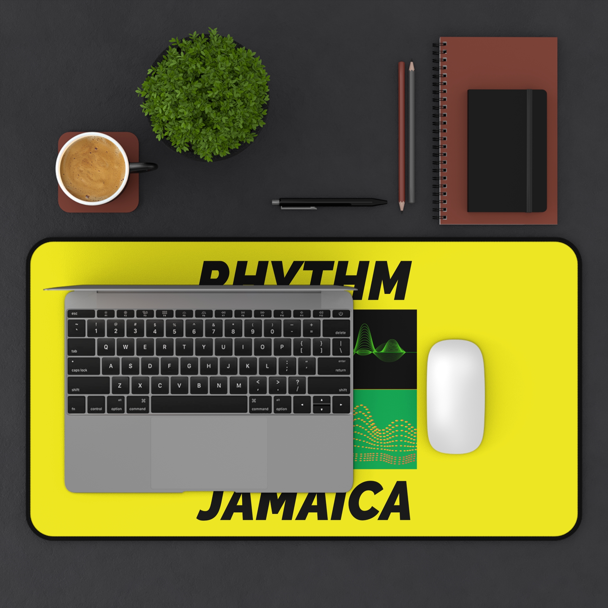 rhythm jamaica desk mat — reggae music equalizer / office mouse pad rhythm jamaica desk mat — reggae music equalizer / office mouse pad