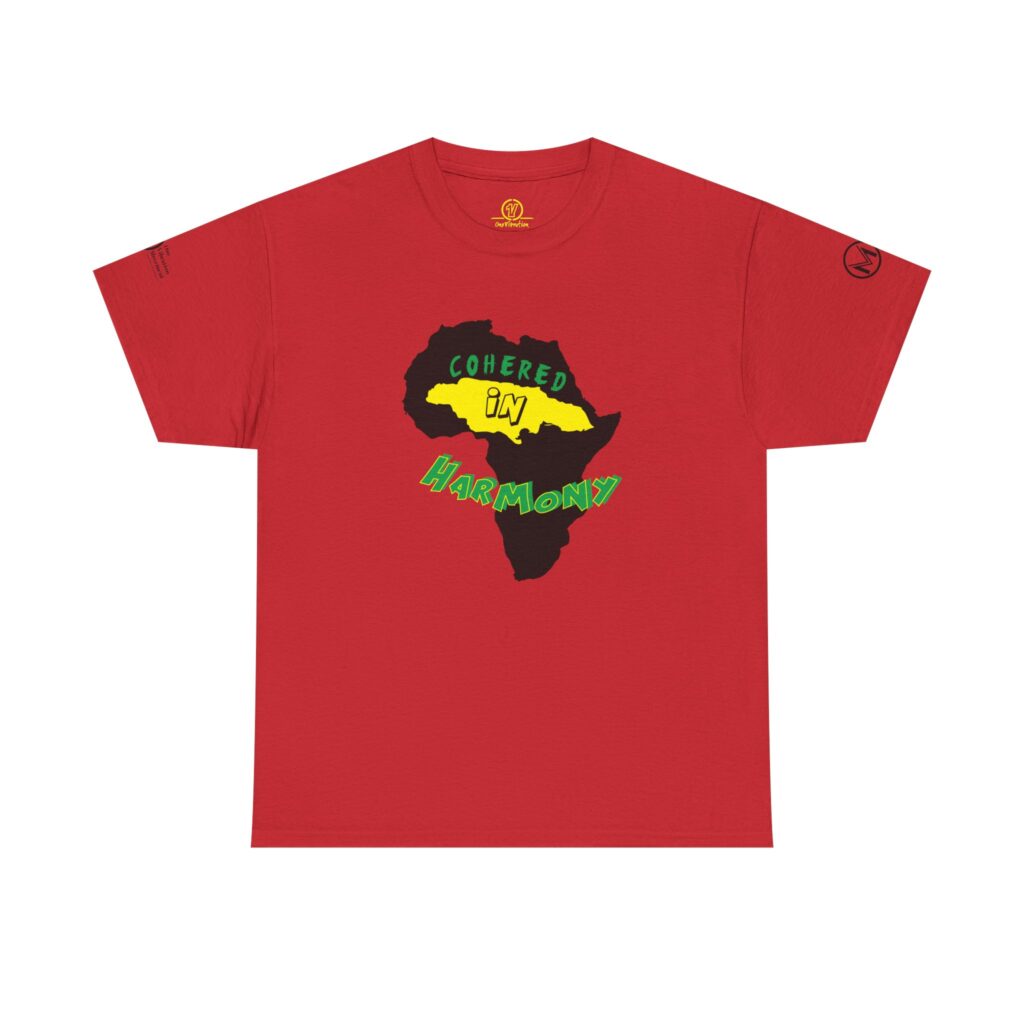 cohered in harmony africa tee – pan african pride graphic t shirt