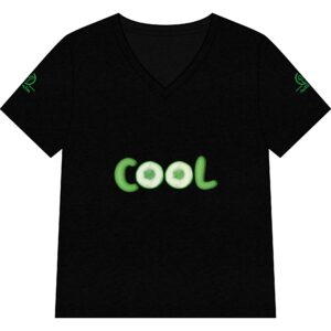 cool graphic v neck tee — women’s relaxed heather t shirt