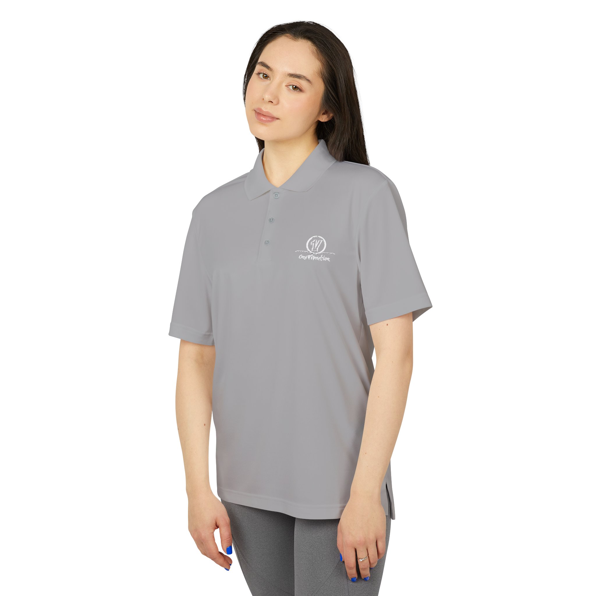 performance polo — high‑visibility orange with subtle white logo performance polo — high‑visibility orange with subtle white logo